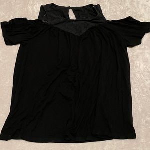 Torrid Black Off the Shoulder/Cold Shoulder Shirt